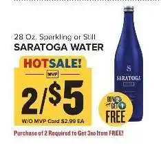 Food Lion Saratoga Water offer