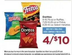 Food 4 Less Doritos, Ruffles, Fritos offer