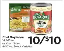 Food 4 Less Chef Boyardee or Knorr Sides offer