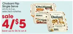 Giant Eagle Chobani Flip Single Serve offer