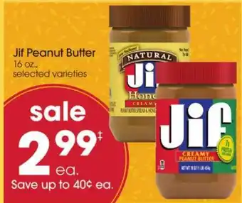 Giant Eagle Jif Peanut Butter offer