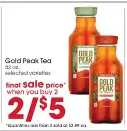 Giant Eagle Gold Peak Tea offer