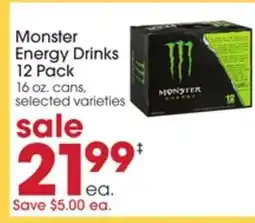 Giant Eagle Monster Energy Drinks 12-Pack offer