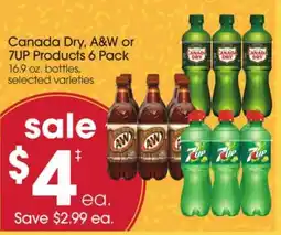 Giant Eagle Canada Dry, A&W or 7UP Products 6 Pack offer