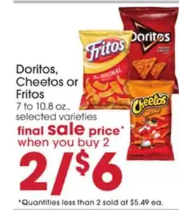Giant Eagle Doritos, Cheetos or Fritos offer