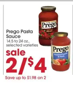 Giant Eagle Prego Pasta Sauce offer