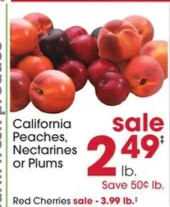 Giant Eagle California Peaches, Nectarines or Plums offer