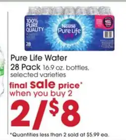 Giant Eagle Pure Life Water offer