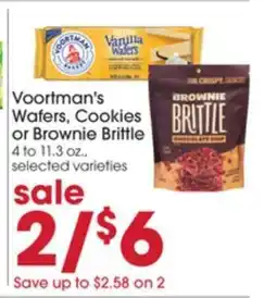 Giant Eagle Voortman's Wafers, Cookies or Brownie Brittle offer