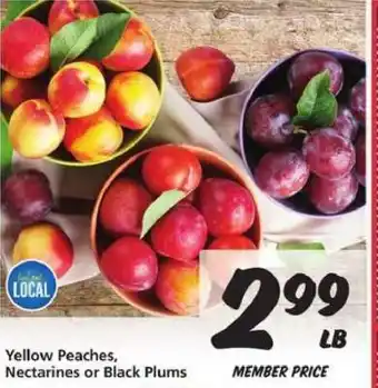 Safeway Yellow Peaches, Nectarines or Black Plums offer