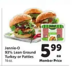 Safeway Jennie-O 93% Lean Ground Turkey or Patties offer