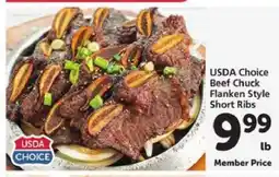 Safeway USDA Choice Beef Chuck Flanken Style Short Ribs offer