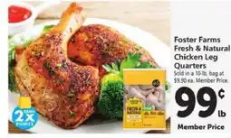 Safeway Foster Farms Fresh & Natural Chicken Leg Quarters offer