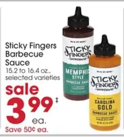 Giant Eagle Sticky Fingers Barbecue Sauce offer