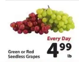 Safeway Green or Red Seedless Grapes offer