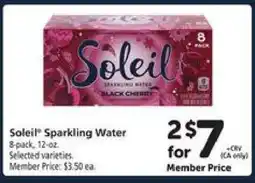 Safeway Soleil Sparkling Water offer
