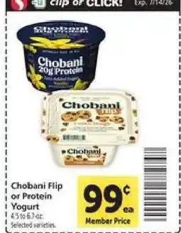 Safeway Chobani Flip or Protein Yogurt offer