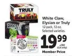 Safeway White Claw, Elysian or Truly offer