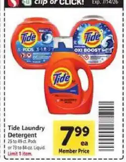 Safeway Tide Laundry Detergent offer