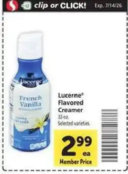 Safeway Lucerne Flavored Creamer offer
