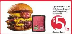 Safeway Signature SELECT 80% Lean Ground Beef Mega Pack offer