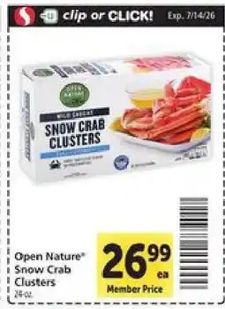 Safeway Open Nature Snow Crab Clusters offer