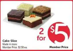 Safeway Cake Slice offer