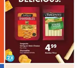Safeway Sargento String or Stick Cheese offer