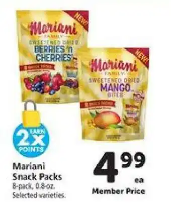 Safeway Mariani Snack Packs offer
