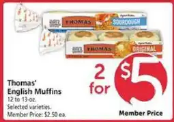 Safeway Thomas' English Muffins offer