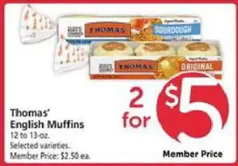 Safeway Thomas' English Muffins offer