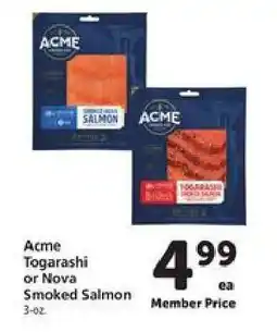 Safeway Acme Togarashi or Nova Smoked Salmon offer