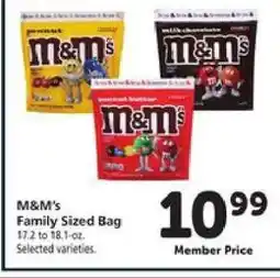 Safeway M&M's Family Sized Bag offer