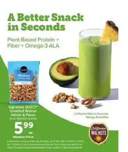Safeway Signature SELECT Unsalted Walnut Halves & Pieces offer