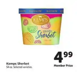 Safeway Kemps Sherbet offer