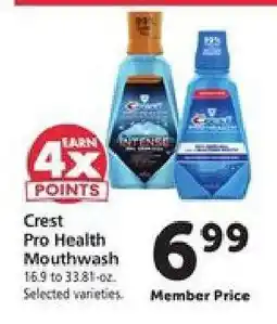 Safeway Crest Pro-Health Mouthwash offer