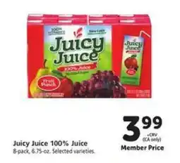 Safeway Juicy Juice 100% Juice offer