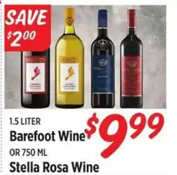 Rouses Barefoot Wine or Stella Rosa Wine offer