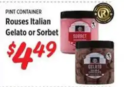 Rouses Rouses Italian Gelato or Sorbet offer