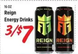 Rouses Reign Energy Drinks offer