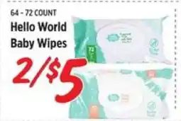 Rouses Hello World Baby Wipes offer