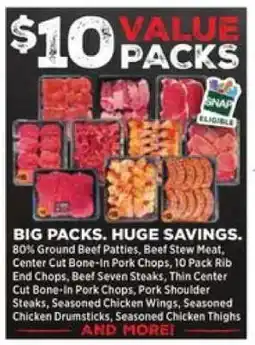 Rouses $10 VALUE PACKS offer