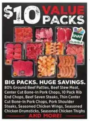 Rouses $10 VALUE PACKS offer