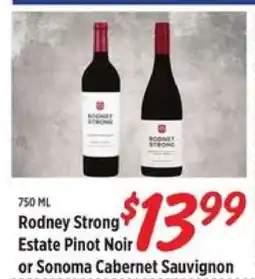Rouses Rodney Strong Estate Pinot Noir or Sonoma Cabernet Sauvignon offer