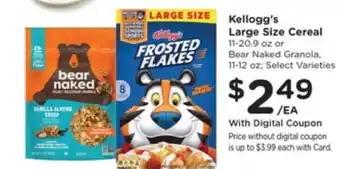 Pick'n Save Kellogg's Large Size Cereal offer