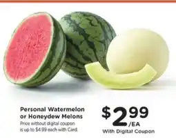 Pick'n Save Personal Watermelon or Honeydew Melons offer