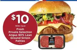 Pick'n Save Fresh Private Selection Angus 90% Lean Ground Sirloin Patties offer