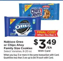 Pick'n Save Nabisco Oreo or Chips Ahoy Family Size Cookies offer