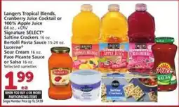 Albertsons Langers Tropical Blends, Cranberry Juice Cocktail or 100% Apple Juice offer