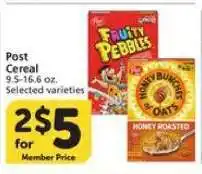 Albertsons Post Cereal offer